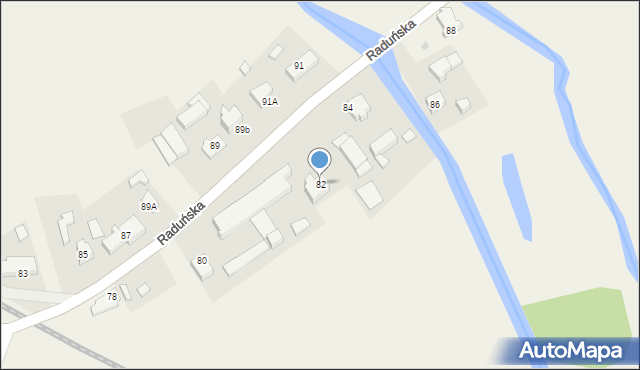 Niestępowo, Raduńska, 82, mapa Niestępowo