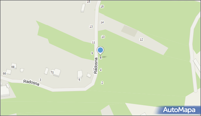 Nowa Dęba, Radosna, 6, mapa Nowa Dęba