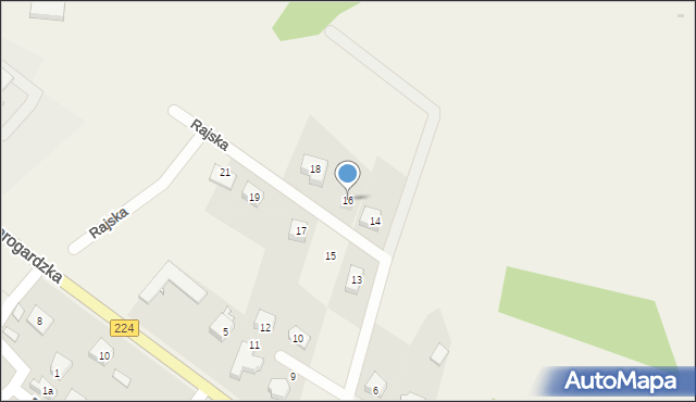 Nowa Karczma, Rajska, 16, mapa Nowa Karczma