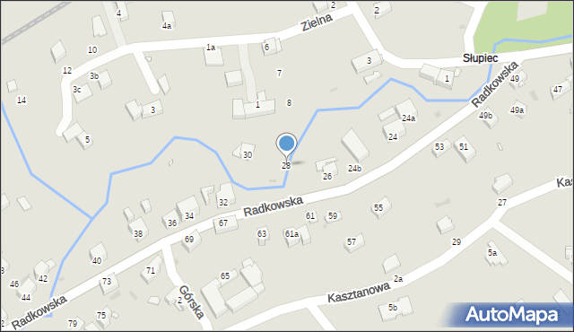 Nowa Ruda, Radkowska, 28, mapa Nowa Ruda