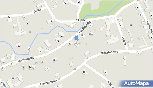 Nowa Ruda, Radkowska, 51, mapa Nowa Ruda