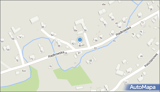 Nowa Ruda, Radkowska, 60, mapa Nowa Ruda