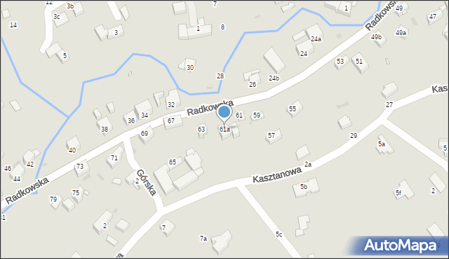 Nowa Ruda, Radkowska, 61a, mapa Nowa Ruda