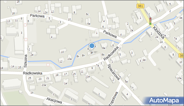 Nowa Ruda, Radkowska, 8f, mapa Nowa Ruda