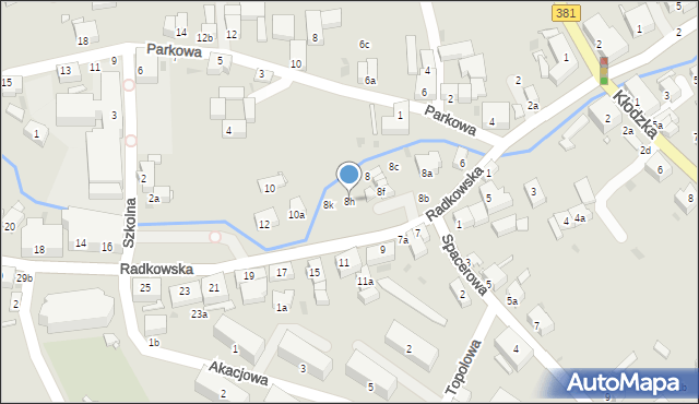 Nowa Ruda, Radkowska, 8h, mapa Nowa Ruda