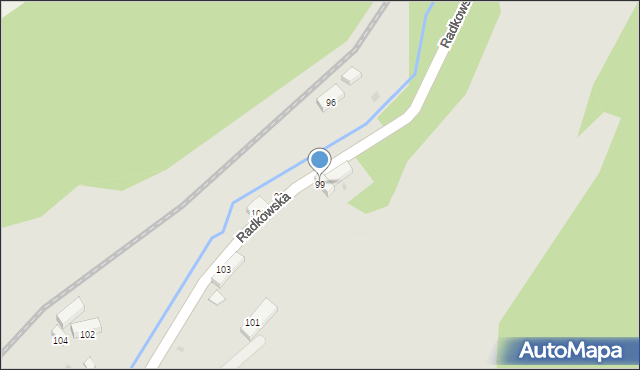 Nowa Ruda, Radkowska, 99, mapa Nowa Ruda