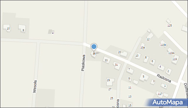 Nowe Aleksandrowo, Radosna, 35, mapa Nowe Aleksandrowo