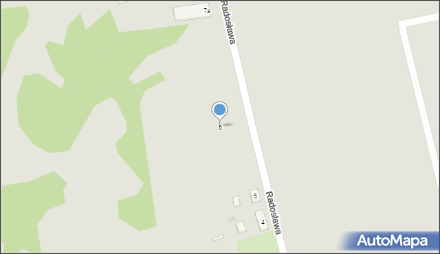 Nowogard, Radosława, 6, mapa Nowogard