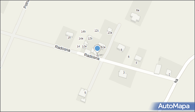 Objazda, Radosna, 10, mapa Objazda
