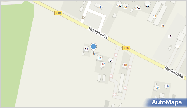 Oblas, Radomska, 8, mapa Oblas