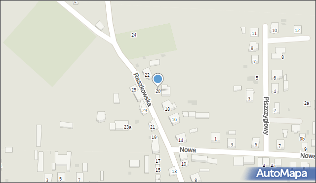 Odolanów, Raszkowska, 20, mapa Odolanów