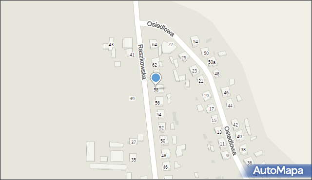 Odolanów, Raszkowska, 58, mapa Odolanów