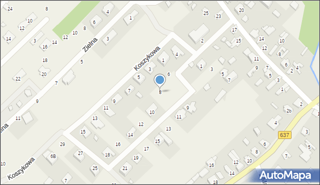 Okuniew, Rattanowa, 8, mapa Okuniew