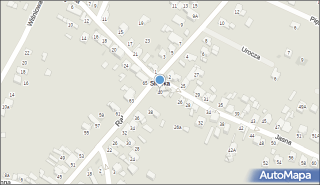 Olkusz, Rabsztyńska, 40, mapa Olkusz