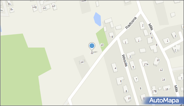 Olmonty, Radosna, 12, mapa Olmonty