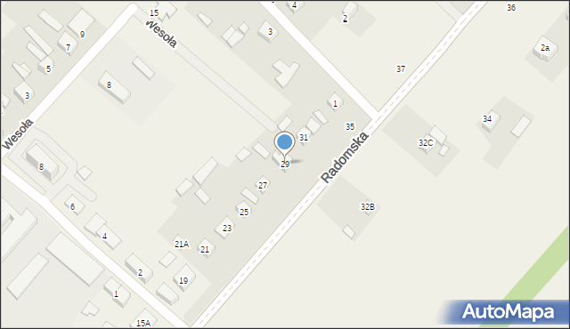 Orońsko, Radomska, 29, mapa Orońsko