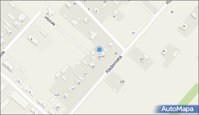 Orońsko, Radomska, 31, mapa Orońsko