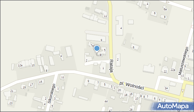 Osięciny, Rataja, 3a, mapa Osięciny