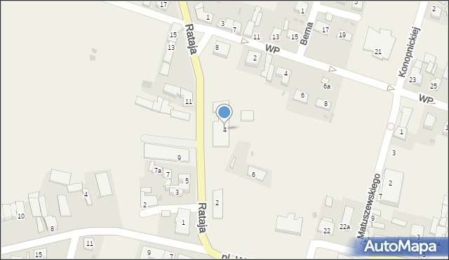 Osięciny, Rataja, 4, mapa Osięciny