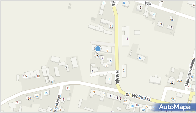 Osięciny, Rataja, 7a, mapa Osięciny