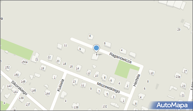 Ostrów Mazowiecka, Raganowicza Mariana, płk., 7, mapa Ostrów Mazowiecka