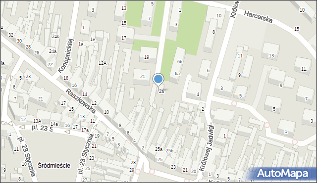 Ostrów Wielkopolski, Raszkowska, 2a, mapa Ostrów Wielkopolski