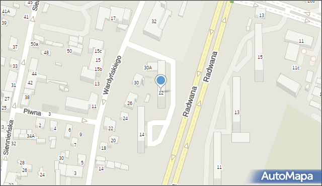 Ostrowiec Świętokrzyski, Radwana Mieczysława, 12, mapa Ostrowiec Świętokrzyski