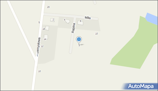 Ostrowite, Rajska, 3, mapa Ostrowite