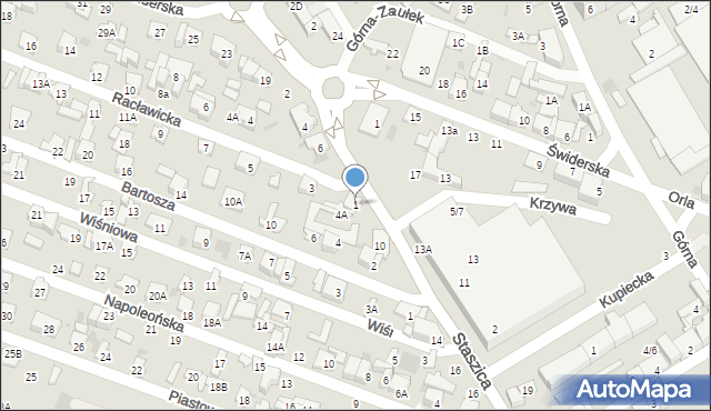 Otwock, Racławicka, 1, mapa Otwock