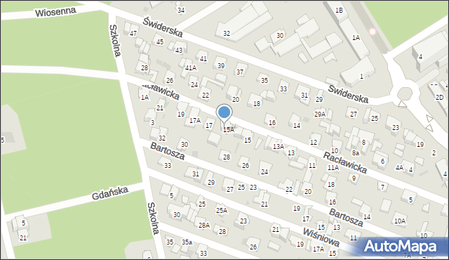 Otwock, Racławicka, 15B, mapa Otwock