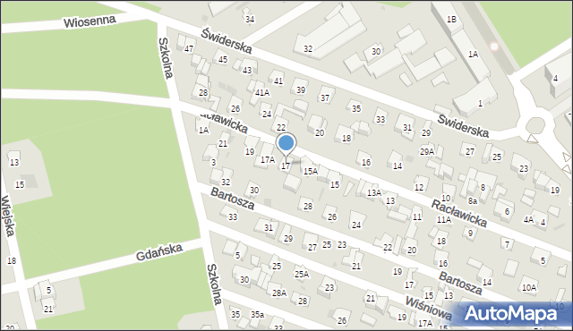 Otwock, Racławicka, 17, mapa Otwock