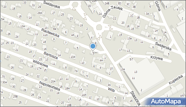 Otwock, Racławicka, 3, mapa Otwock