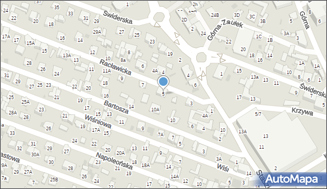 Otwock, Racławicka, 5, mapa Otwock