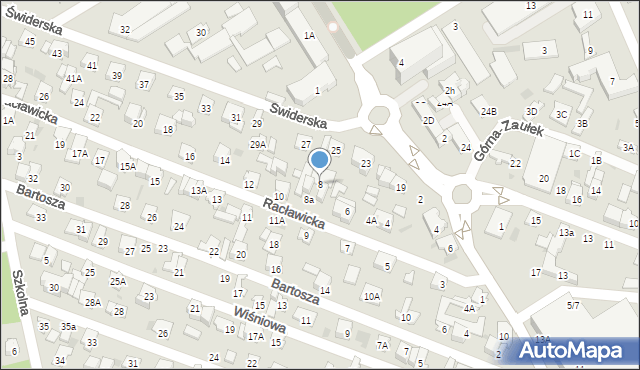 Otwock, Racławicka, 8, mapa Otwock