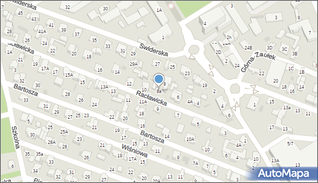 Otwock, Racławicka, 8a, mapa Otwock