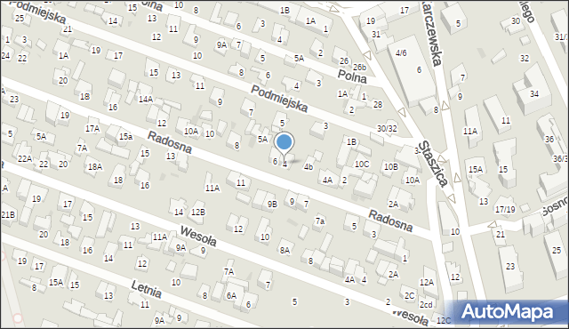 Otwock, Radosna, 4, mapa Otwock