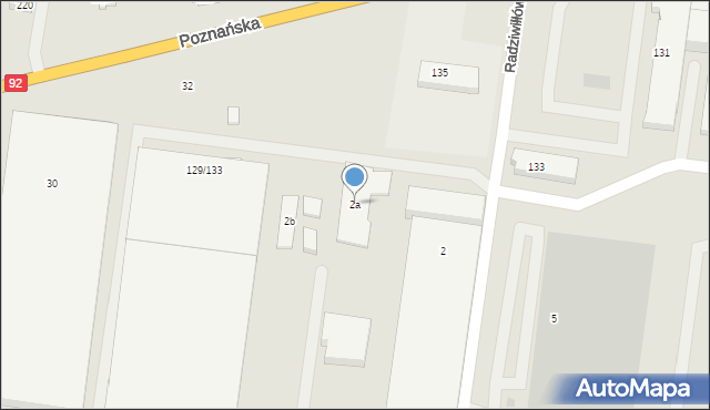 Ożarów Mazowiecki, Radziwiłłów Artura i Franciszka, 2a, mapa Ożarów Mazowiecki