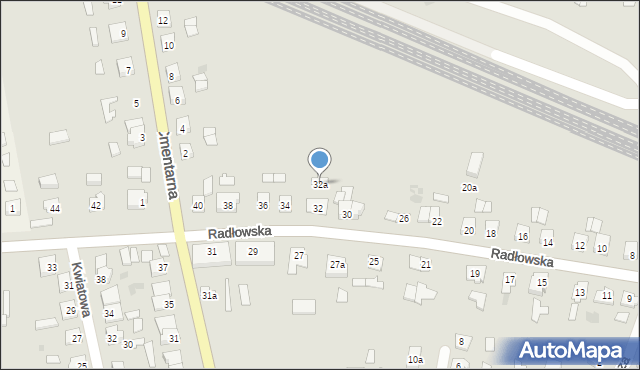 Pakość, Radłowska, 32a, mapa Pakość