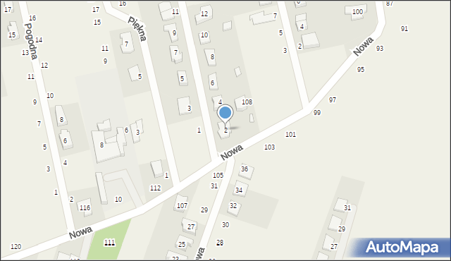 Palędzie, Radosna, 2, mapa Palędzie