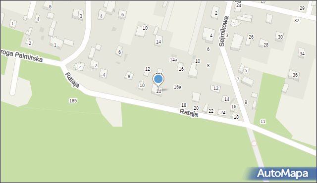 Palmiry, Rataja Macieja, 14, mapa Palmiry