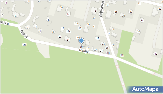 Palmiry, Rataja Macieja, 18, mapa Palmiry