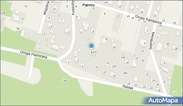 Palmiry, Rataja Macieja, 6, mapa Palmiry