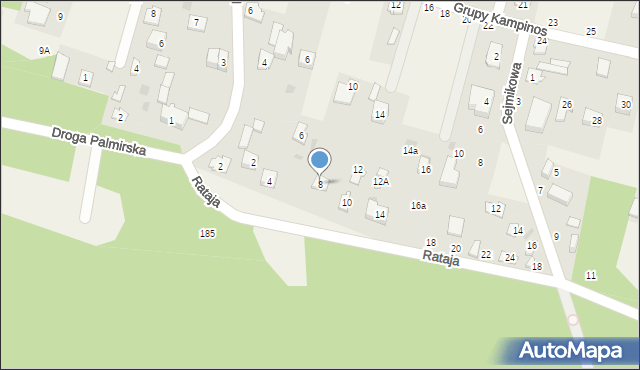 Palmiry, Rataja Macieja, 8, mapa Palmiry