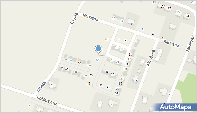 Pełczyce, Radosna, 59, mapa Pełczyce