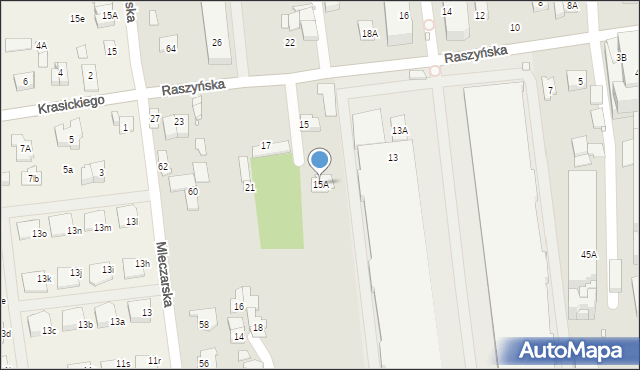 Piaseczno, Raszyńska, 15A, mapa Piaseczno