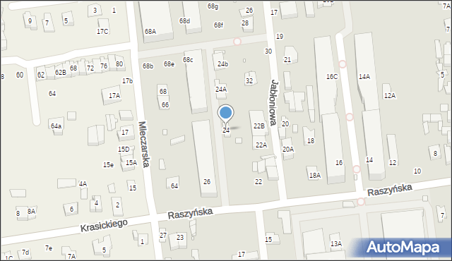 Piaseczno, Raszyńska, 24, mapa Piaseczno