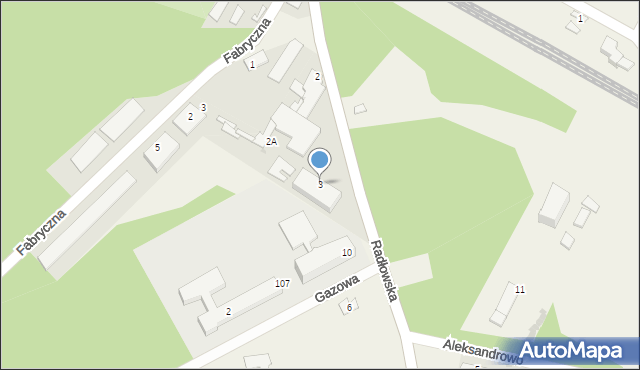 Piechcin, Radłowska, 3, mapa Piechcin