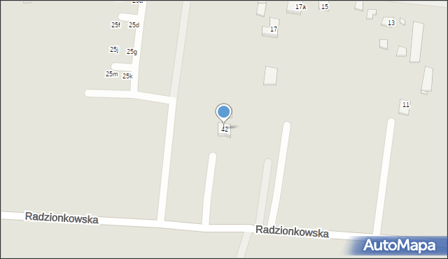 Piekary Śląskie, Radzionkowska, 42, mapa Piekary Śląskie