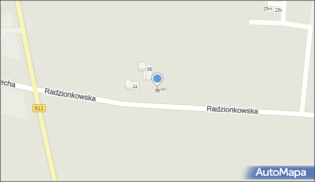 Piekary Śląskie, Radzionkowska, 66, mapa Piekary Śląskie