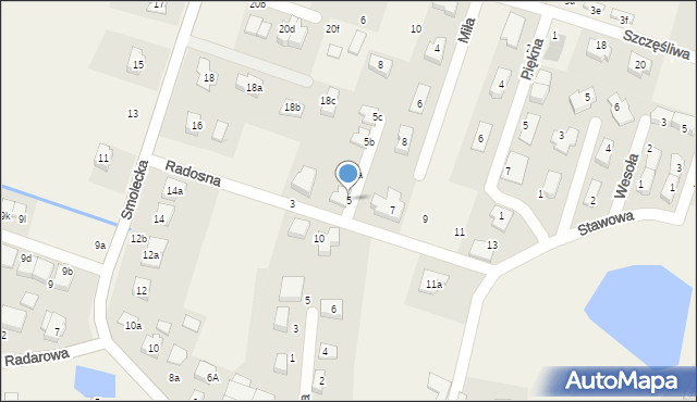 Pietrzykowice, Radosna, 5, mapa Pietrzykowice